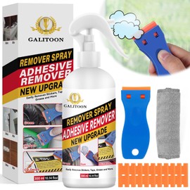 Adhesive Remover, 300ML Surface-Safe Glue Remover with Plastic Scraper, Sticker Remover for Easy Removal of Stickers, Adhesive Remover for Cars 10.14 Fl oz