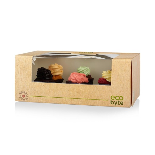 Ecobyte ITC Cupcake Box with Window and Insert| Pack of