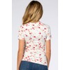 PinkBlush Ivory Floral Wrap Fitted Maternity/Nursing Top
