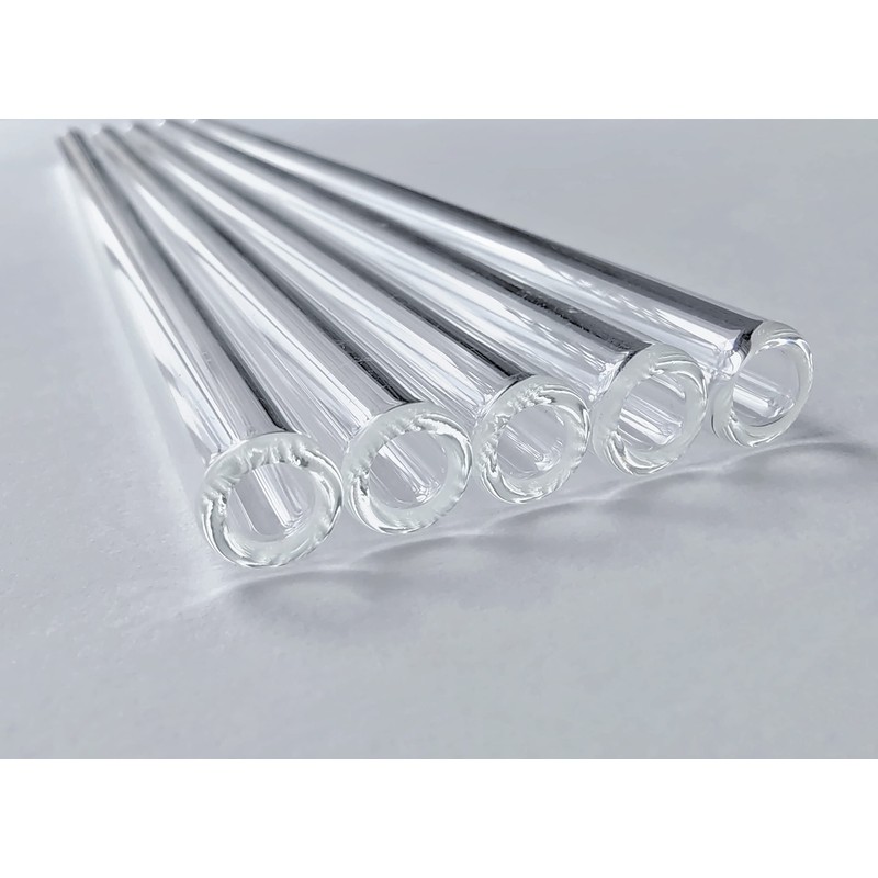 5PCS Glass Tubes 8 mm OD 2 mm 8 inch
