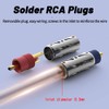 Viborg 4Pcs Rca Plug Solder Pure Copper Gold Plated Male