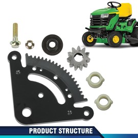 PIT66 21 Teeth Steering Sector & Pinion Gear W/Bushings Compatible with John Deere Models LA130 LA135 LA140 LA145 GX21924BLE, GX20053, GX26220, GX21994, GX20057 Black