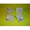 White (4) ACCORDION HURRICANE SHUTTER HOLDBACK CLIPS FITS IN TRACK  (WHITE)
