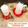 ZenxyHoC Chick Feeder and Waterer Set, 0.3 Gal Feeder and