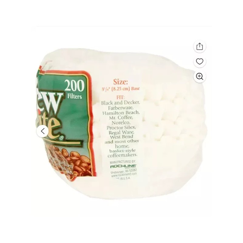 Brew Rite 8-12 cup 200 Ct Total Paper 3 1/4”