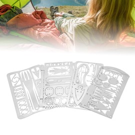 CUTULAMO Camping Survival Kits Gift Idea Hiking Gear 4 Pieces Fishing Cards Wilderness Survival Gear for Women Men Dads Dads Survival Gear for Gifts