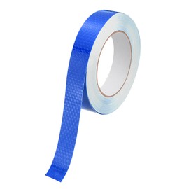 MECCANIXITY Reflective Tape Caution Warning Sticker Adhesive Tape, 1 Inch x 66 Ft Waterproof PVC Marking Tape for Trailers Motorcycle Steps Floor Boats Outdoor Floor, Blue