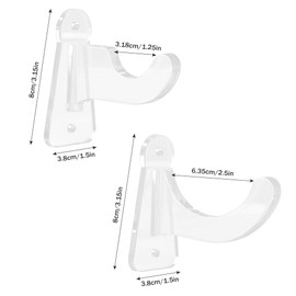 Ranjaner 2PCS Baseball Bat Display Case Holder with Screws and Expansion Tubes, Wall Mount Acrylic Baseball Bat Horizontal Rack for Memorabilia Collectible, Fits to 2-5/8 inch Barrel(Transparent)