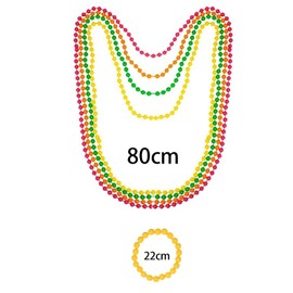 Dcsfadq 8 Stück Neon Perlen Halsketten & Armbänder 80er Jahre Retro-Set farbenfroh für Frauen – Ideal für Fasching & Karneval