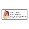 PartyMommy 30 Christmas Return Address Labels, Santa