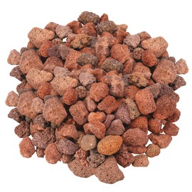 vchin 10 Pounds Red Lava Rocks for Fire Pits, Fireplaces, Perfect for Gas Log Sets, Gas Grills, Landscape Design, Suitable for Both Indoor and Outdoor Applications (1.2"-2")