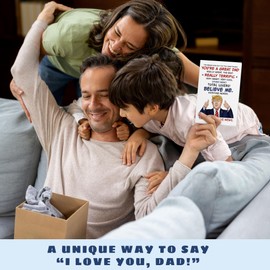 Pawzity Funny Fathers Day Card - Funny Cards for Dad from Daughter, Son, Kids - Happy Fathers Day, Birthday Cards for Dad, Daddy, Papa - Single 5.3''x 8'' Folded Greeting Card with Red Envelope