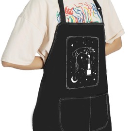 POFULL Nail Tech Supplies Gift Nails Stylist Gifts Nail Tech Bib Apron With Pockets Nail Salon Gift (Nail Apron)