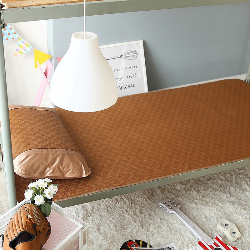 Home Textile Rattan Mat Grid Fitted Sheet Set Summer Cool