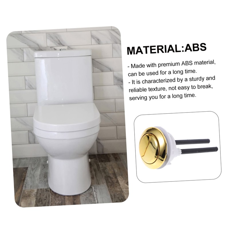 Operitacx Gold Toilet Dual Flush Button Brush Gold Dual Flush