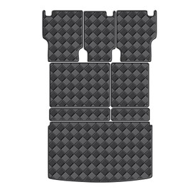 WDYOYS Cargo Mat for 2018-2025 Ford Expedition Max/Lincoln Navigator L 8 Seats(2nd Row Bench Seat) Trunk Mat & 2ND+3RD Row Rear Backrest Mat, All Weather Rear Cargo Liner Back Seat Cover Protector