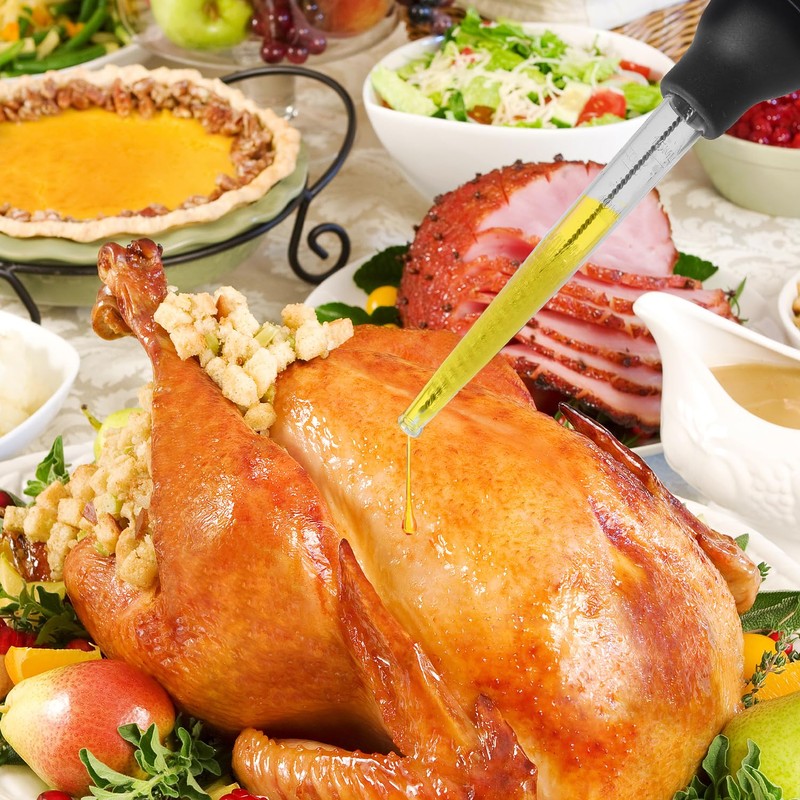 Turkey Baster,Baster for Cooking,Turkey Oil Dropper with Cleaning Brush,Large Turkey