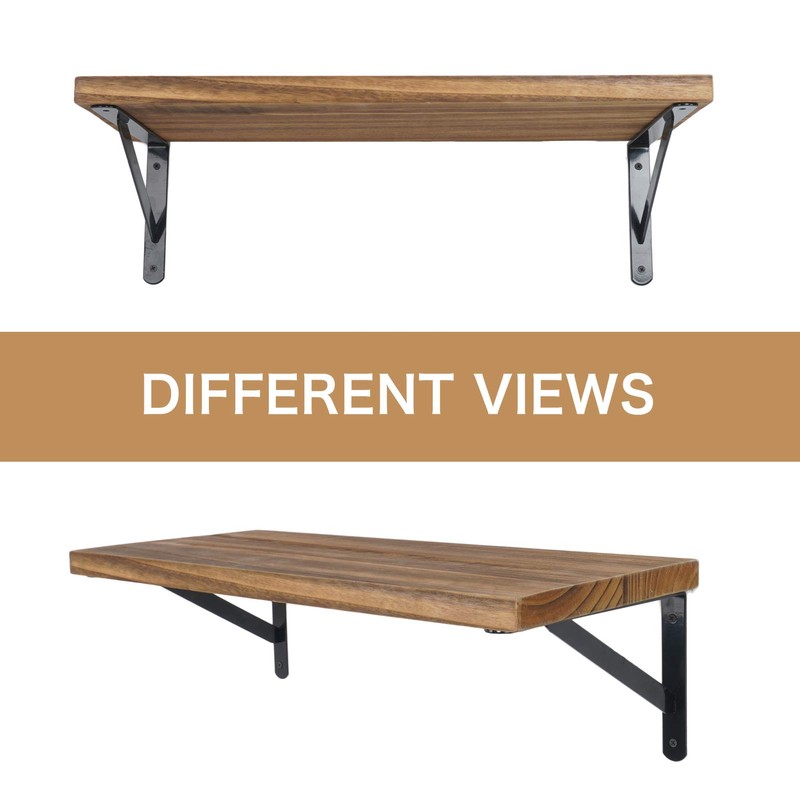 EZYDECOR Wall Mounted Shelf Brackets 4pcs 6 Inch Triangle Shelf