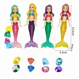 BMYUK 12 Pezzi Giocattoli per Immersione con Sirene che Luccicchie dopo l'immersione, Giocattoli per Sirene sotto l'acqua per Piscina & Vasca da Bagno, Giocattoli Sottomarini per la Ricerca del Tesoro