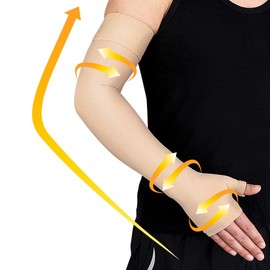Beister 20-30 mmHg Compression Arm Sleeve with Thumb Support for Women Men