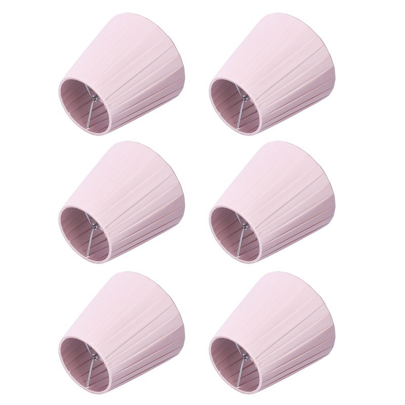6pcs Chandelier Cloth Lampshade Wall Lamp Clip On Cover Shades