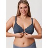 DELIMIRA Women's Front Closure Bras Posture Full Coverage Plus Size