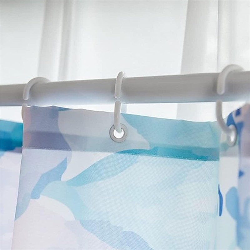 UEAUUN Funny Dolphin Shower Curtain Underwater World Tropical, 70x70 Inch
