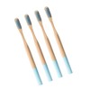 KOMBIUDA Bamboo Toothbrushes 4pcs Set Soft Bristles Wooden Handles Perfect