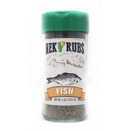 4 oz Bottle Vermont Made Nek Rubs Seasoning Spice (4oz, Fish)