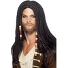 Smiffy's Pirate Wig with Beads - Black