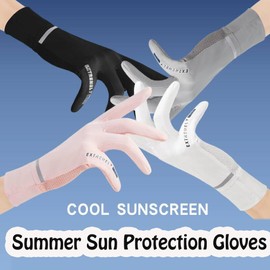 NociHah Women's Summer Sunblock Gloves Breathable Mesh UV Protection Glove Flip-Top Finger Design Driving Gloves for Cyling Riding Outdoor