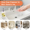 Topadorn 17 Oz Glass Soap Dispenser with Rust Proof Stainless