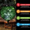 Naboher Solar Hanging Lantern Outdoor Garden Lights, Round Glass and