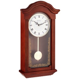 Bulova C4443 Baronet Chiming Clock, Finish, Mahogany