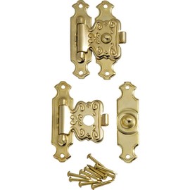 Brass Decorative Jewelry Box Latches, Pair