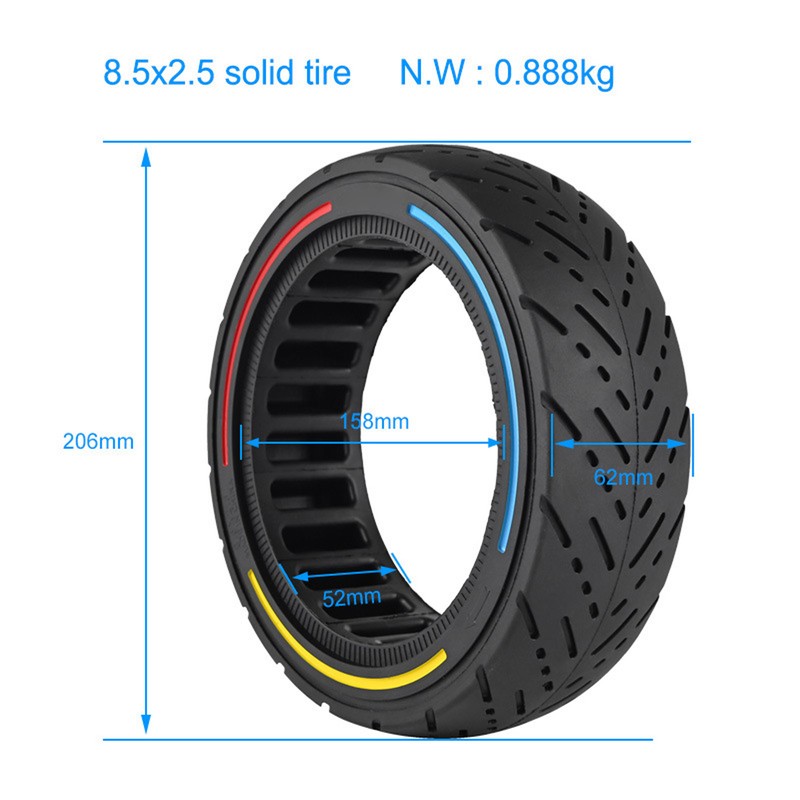 8.5x2.5 Inch Electric Scooter Solid Tire Inner Honeycomb Solid Tire