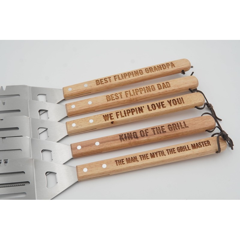 Grill Spatula for Kitchen, Stainless Steel BBQ Scraper, Customized Flat