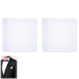 Aidi Handkerchief, 2 Pack Cotton Handkerchiefs, handkerchiefs for men cotton White Handkerchief pocket mens hankies square Soft Cotton Pocket Hanks for Children's Sweat Towel, Family Bedding