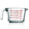 NutriChef High Borosilicate Glass Measuring Cup with Customized Decal Scale,1000
