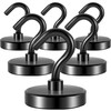 Neosmuk Black Magnetic Hooks, 50 kg High Performance Earth Magnets