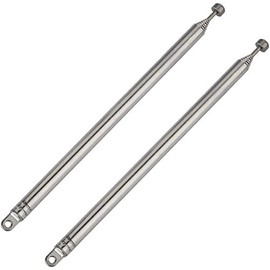 CORONIR 7 Sections Telescopic 29in AM FM Antenna Portable Radio Antenna Replacement (2-Pack) Compatible with Indoor Portable Radio Home Stereo Receiver AV Audio Vedio Home Theater Receiver TV Tuner