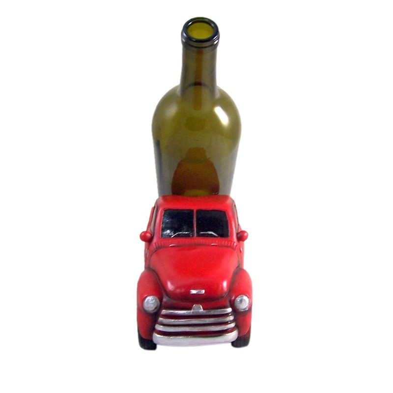 DWK Vintage Red Truck Decorative Wine Bottle Holder | Americana