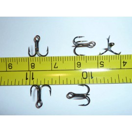 VMC (100) VMC SHORT-SHANK 1X TREBLE HOOKS (SIZE 14) BLACK (9651BN) BULK 9651
