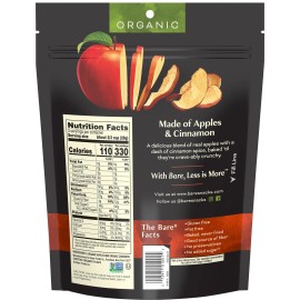 Bare Fruit Chips Apple Cinnamon Organic 3 oz (Pack of 12)