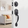 Natsukage Front Door Handle Heavy Duty Entry Lock Matte Black