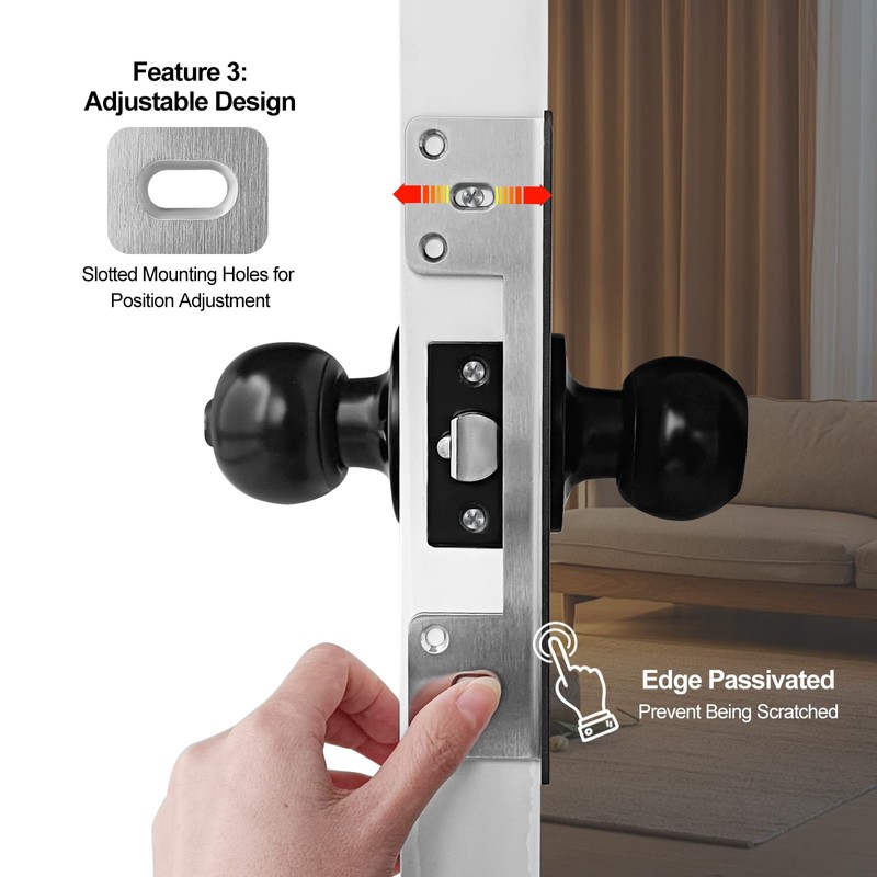 MOSECYOU Door Latch Guard Plate 7” with 1” Offset Cover,