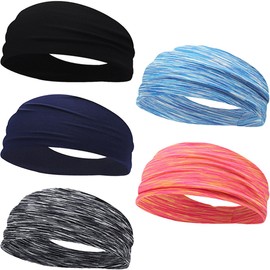 Headband, Sports Turban, Sweatband, Hair Turban, Sweatband, Sweat Protection, Antibacterial, Deodorizing, Breathable, Stretchy, Soft, Stylish, Thin, Wide, For Face Washing, Home, Sports, Running,
