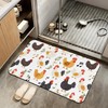 Non Slip Bath Mat, Chickens Roosters Bathroom Decor, Leaves Music