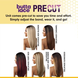 Sensationnel Butta Lace Precut Wigs - Unit 13 Glueless Extra Wide 5 Inch Deep Parting Synthetic Pre Tweezed Smaller Knot Hairline (BALAYAGECARAMEL)