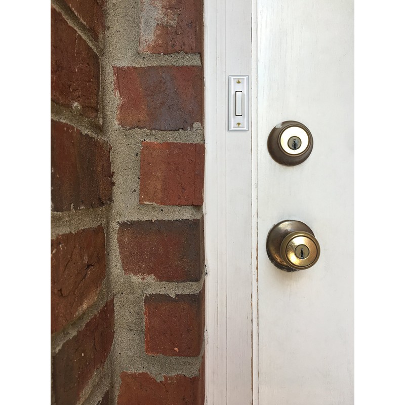 Heath Zenith SL-715-1-02 Wired Door Chime Push Button, White with